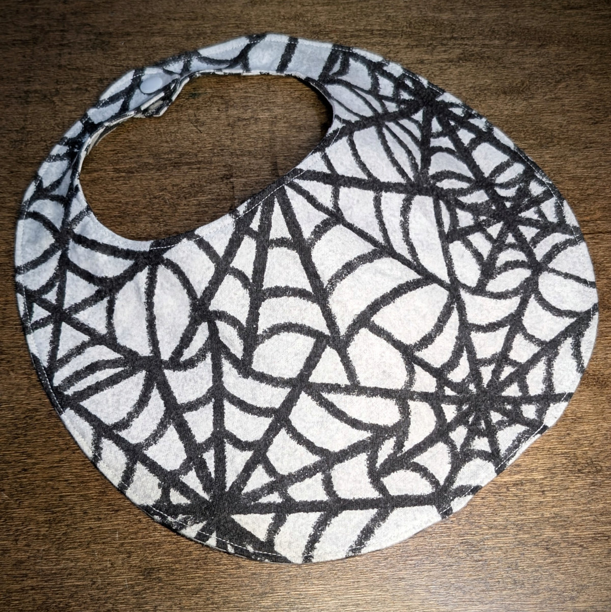 Spiderweb on White - Baby Bib