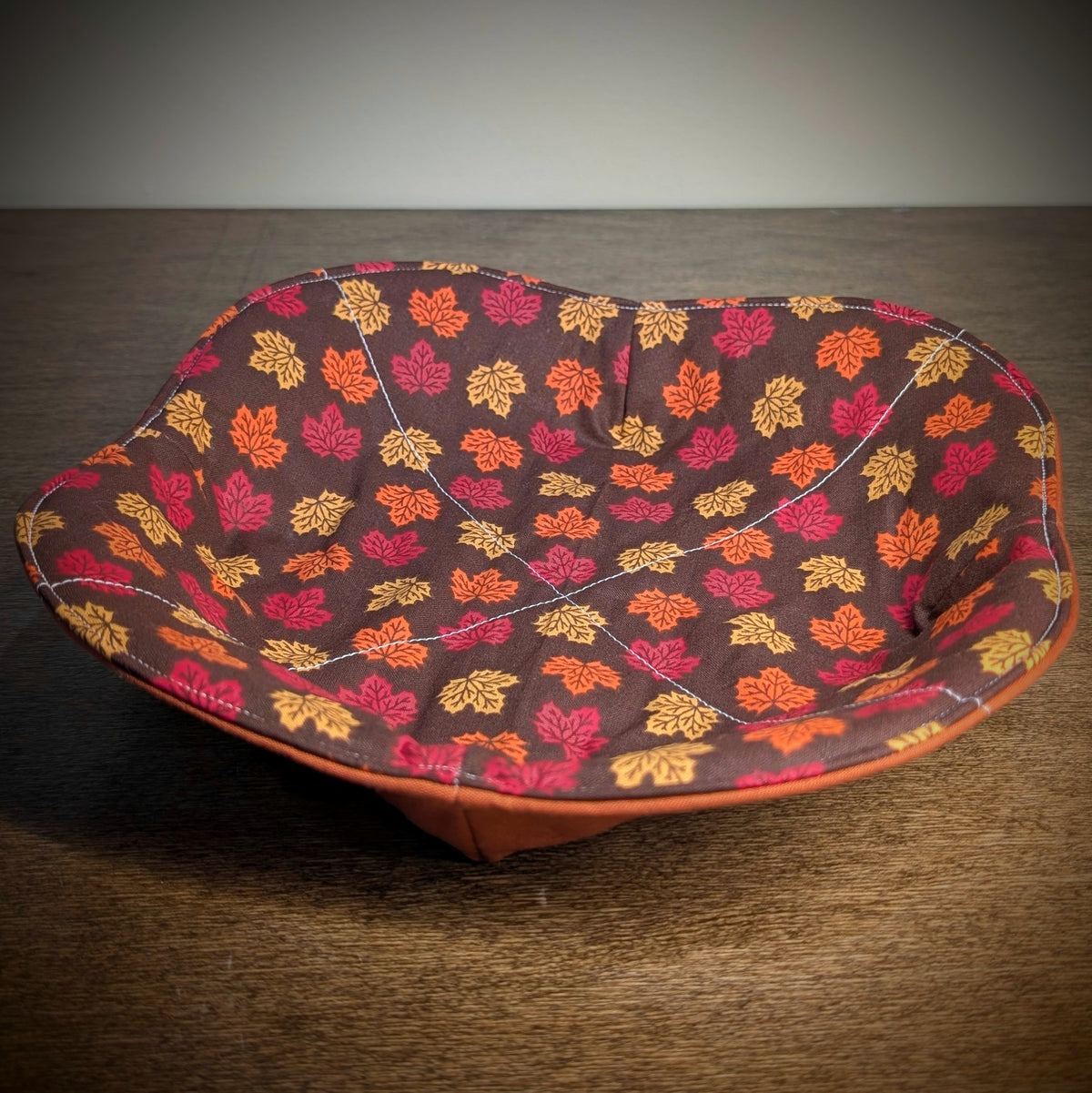 Fall Leaves on Orange - Small Plate Cozy