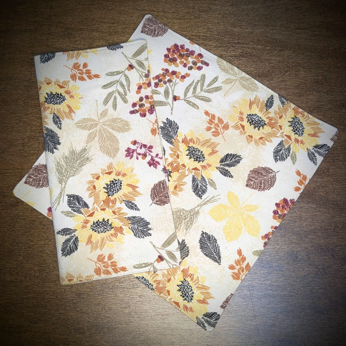 Sunflowers & Fall Leaves ~ Toddler Towel