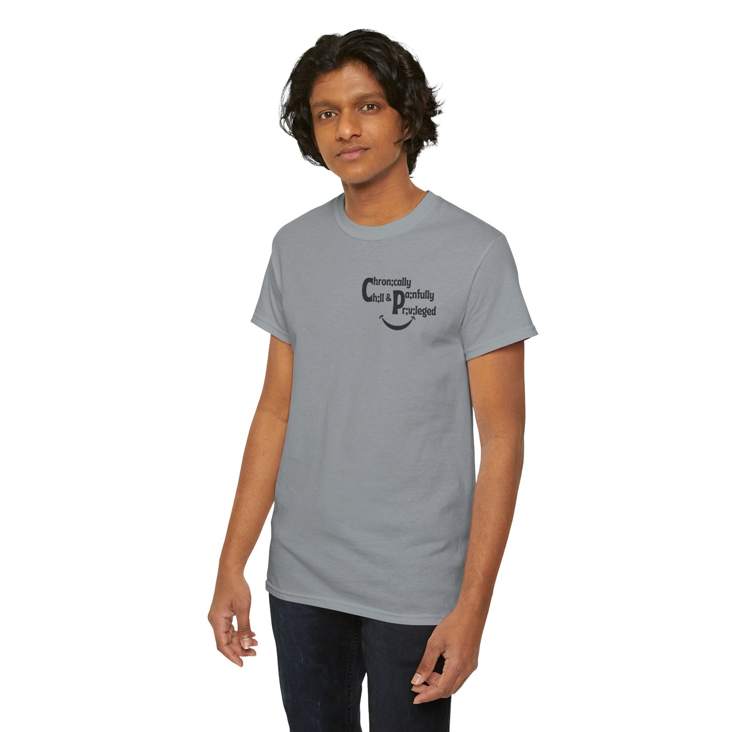 Chronically Chill & Painfully Privileged Unisex Heavy Cotton Tee