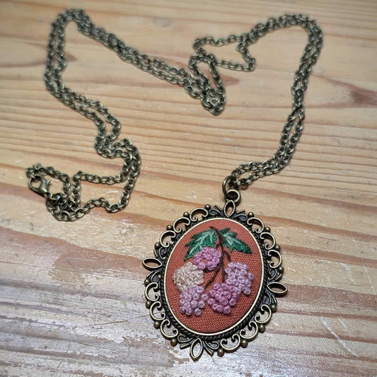 Hand Embroidered Pendant #2