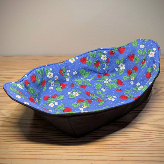 Strawberries on Blue - Loaf Pan Cozy