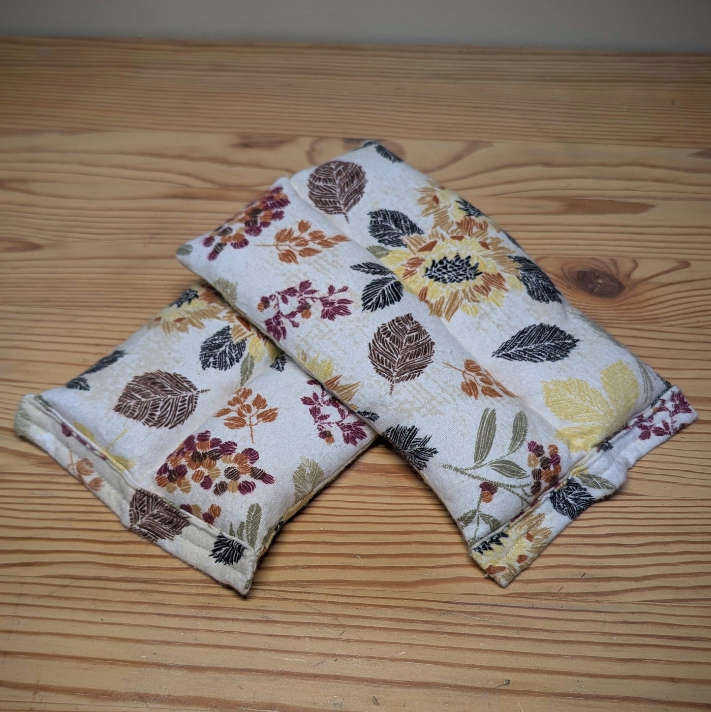 Sunflowers & Fall Leaves ~ Unscented Therapeutic Rice Bag - Face/Neck Size