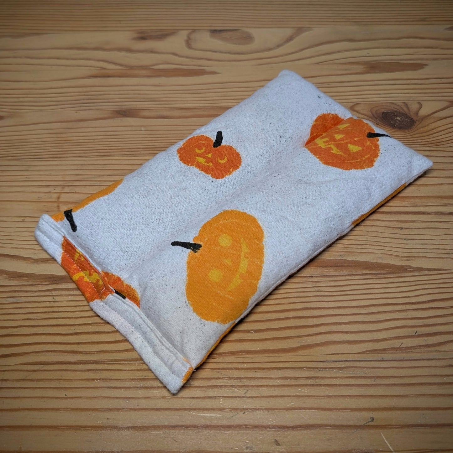 Jack-o-lanterns on White ~ Unscented Therapeutic Rice Bag - Face/Neck Size