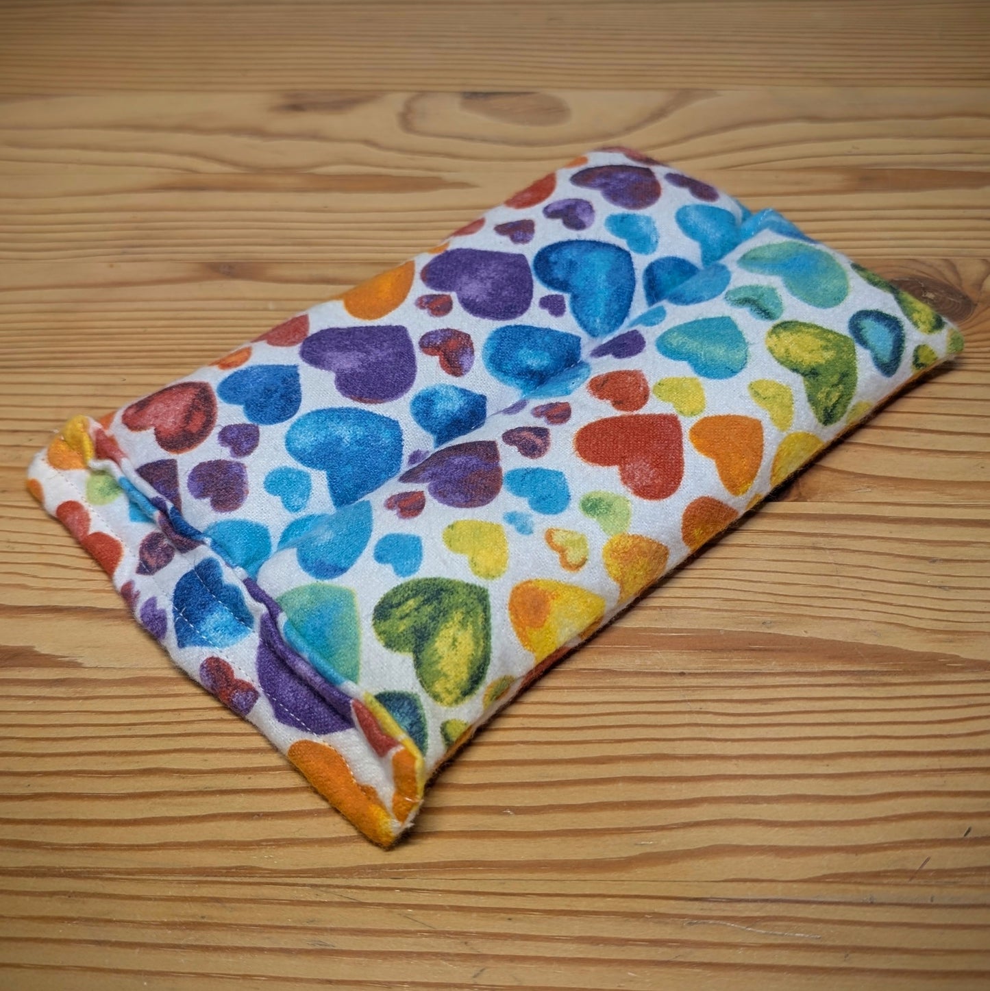 Rainbow Hearts ~ Unscented Therapeutic Rice Bag - Face/Neck Size