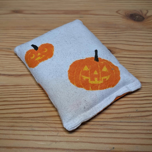 Jack-o-lanterns on White ~ Unscented Therapeutic Rice Bag - BooBoo/Hand Size