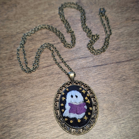 Hand Embroidered Pendant #13