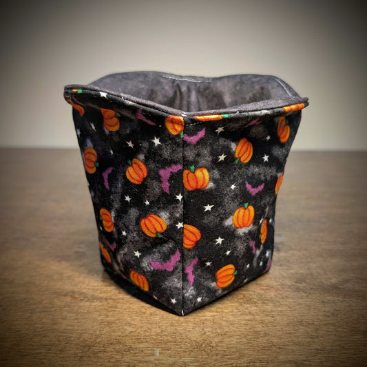 Pumpkins & Bats on black - Ice Cream/Gelato Pint Cozy