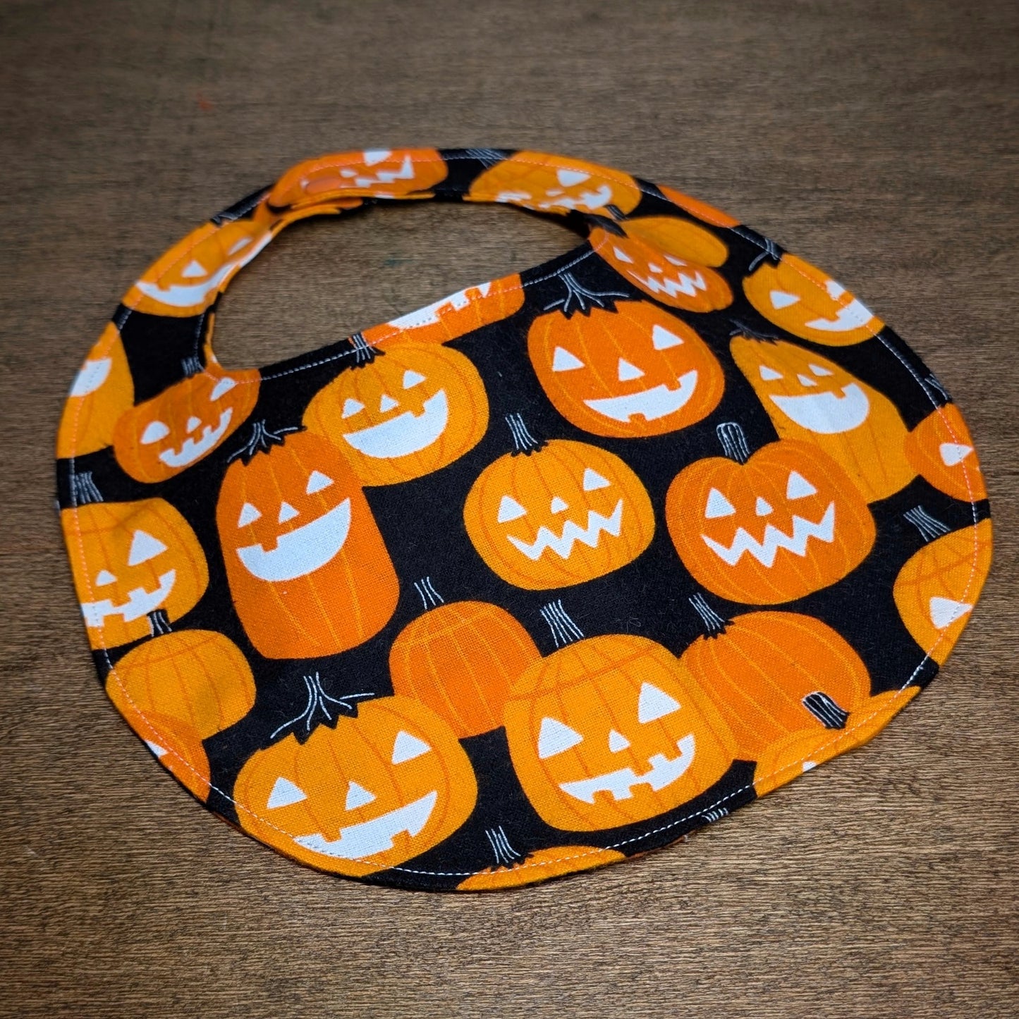 Jack-o-lanterns on Black - Baby Bib (*Glows in the Dark*)