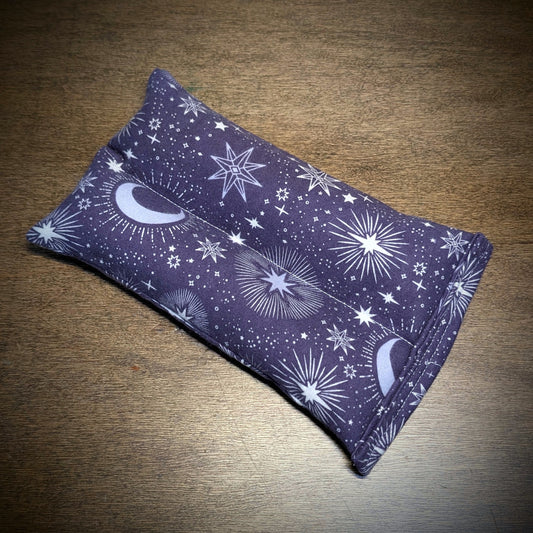 Stars and Moons on Purple ~ Unscented Therapeutic Rice Bag - Face/Neck Size