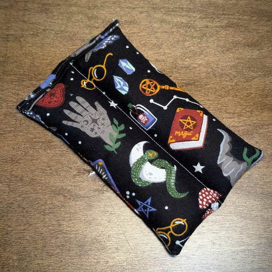 Witchy on Black ~ Unscented Therapeutic Rice Bag - Face/Neck Size