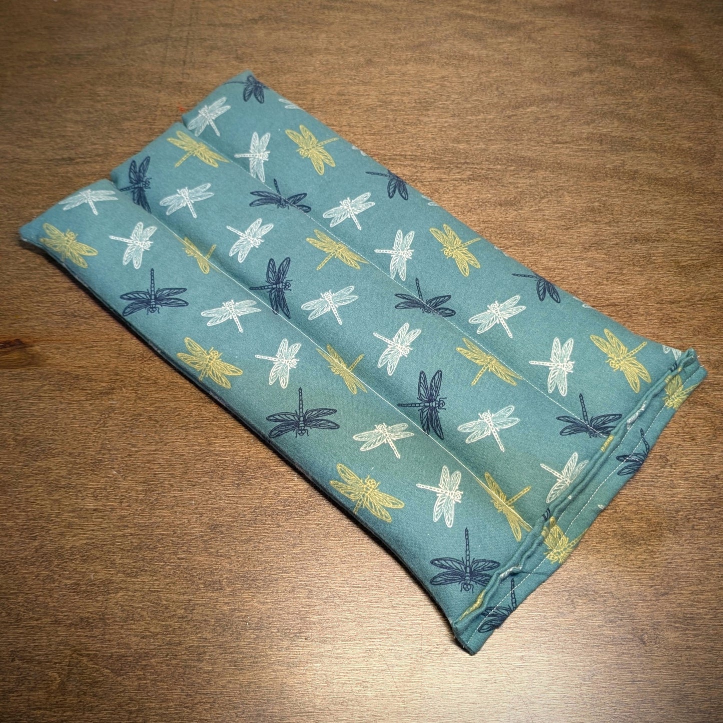 Dragonflies on Green ~ Unscented Therapeutic Rice Bag - Back/Lap Size