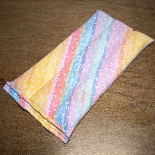 Rainbow Moon & Stars ~ Unscented Therapeutic Rice Bag - Back/Lap Size