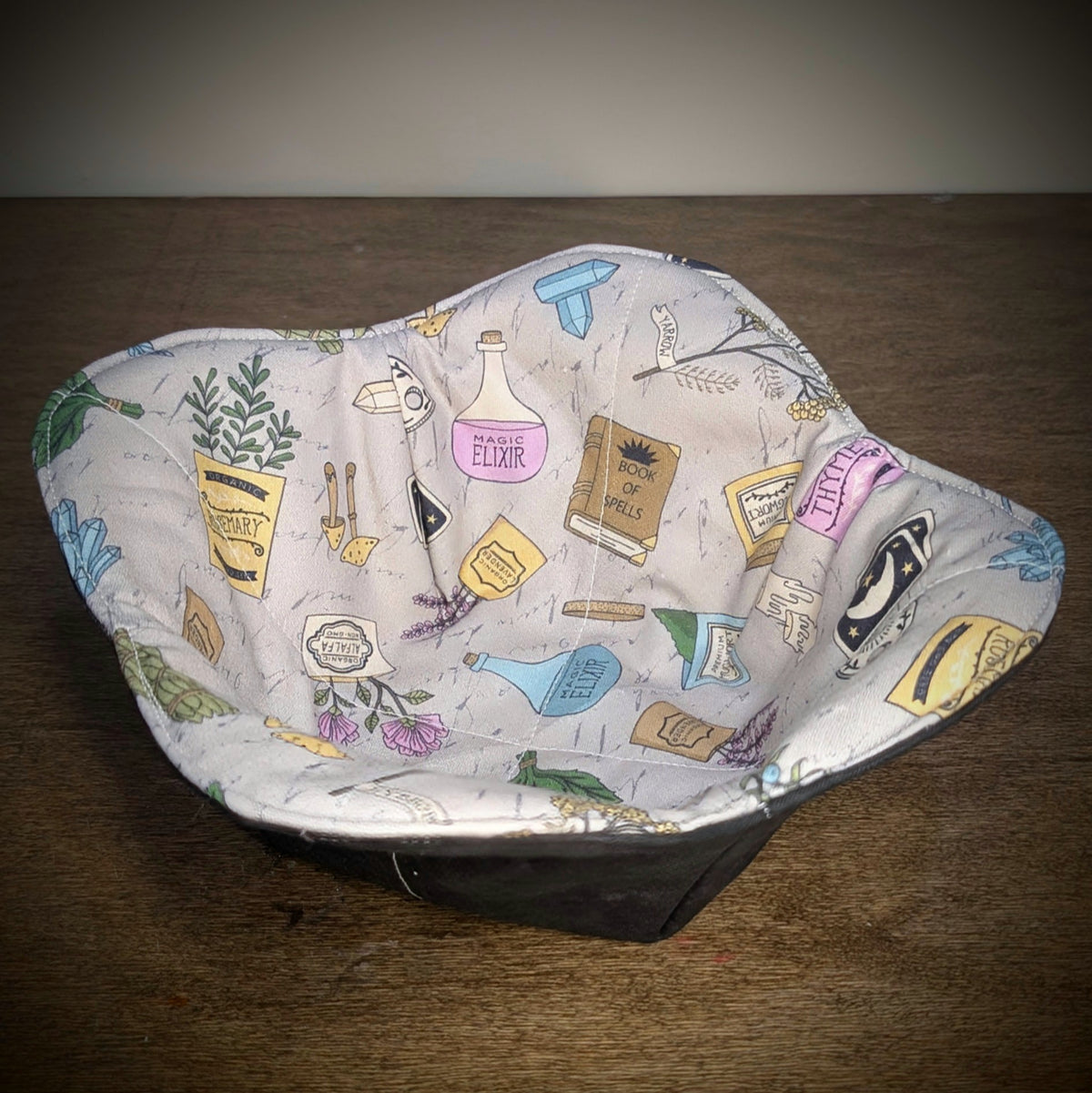 Spellbound on Gray - Bowl Cozy