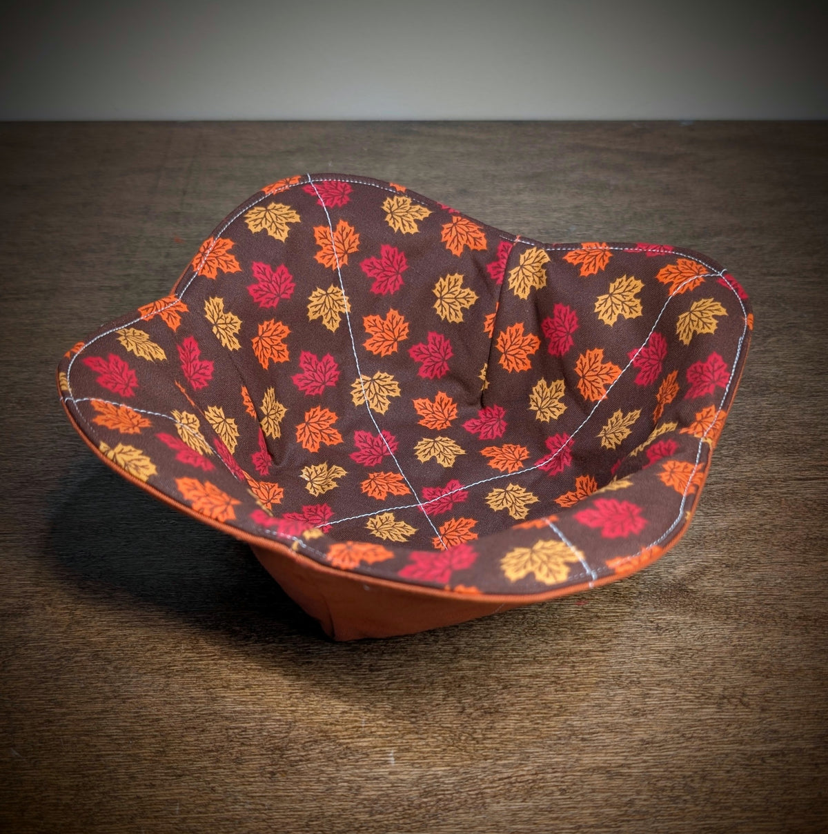 Fall Leaves on Orange - Bowl Cozy
