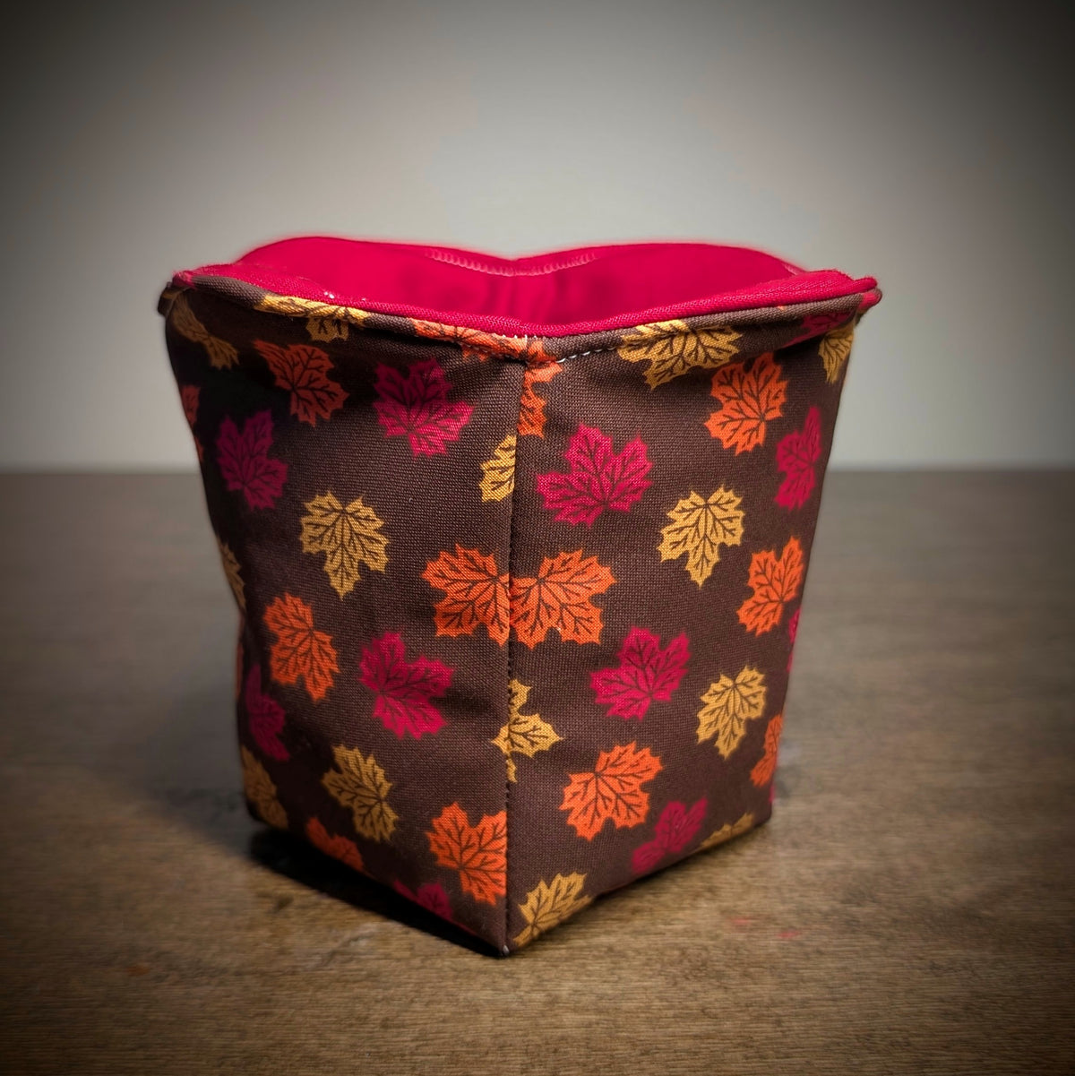 Fall Leaves on Red - Ice Cream/Gelato Pint Cozy