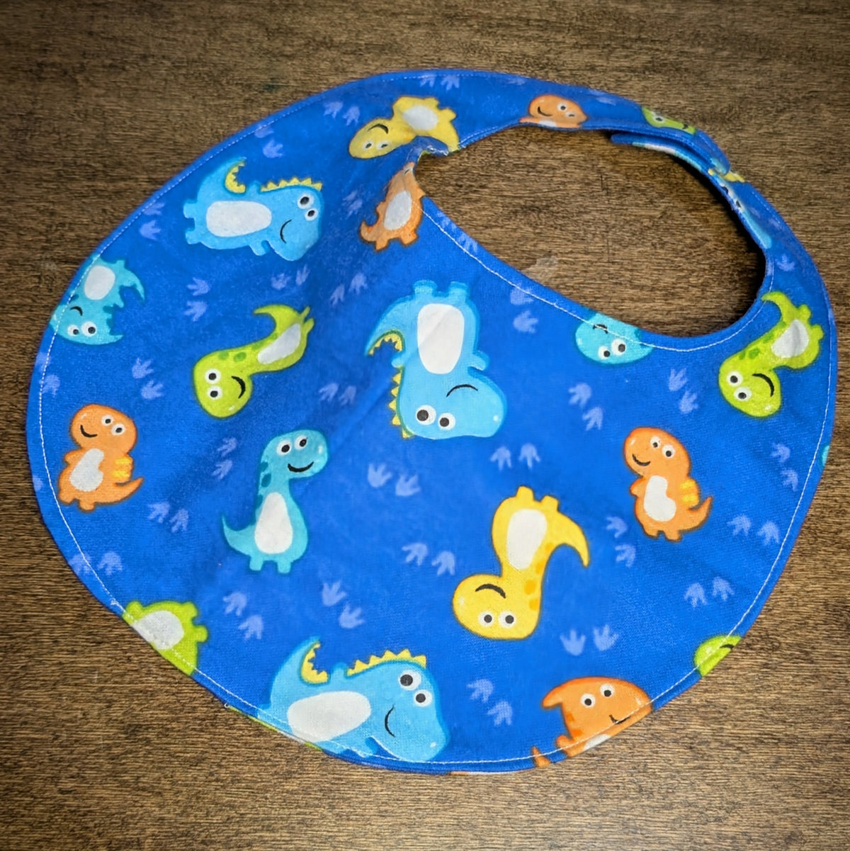 Dinosaurs on Blue - Baby Bib